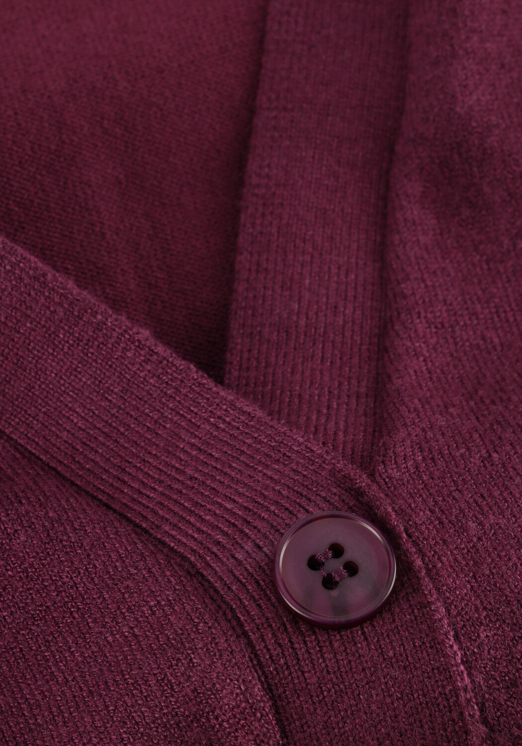 Pink Baby burgundy button-front knit midi dress with long sleeves and a fitted silhouette, perfect for casual or semi-formal wear.