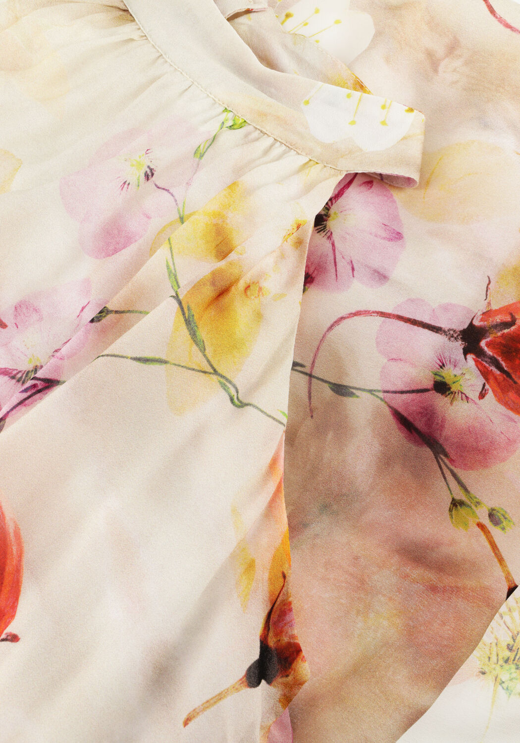 Pink Baby Elara Floral Halterneck Maxi Dress in ivory and multi, featuring a flowy design and halterneck style.