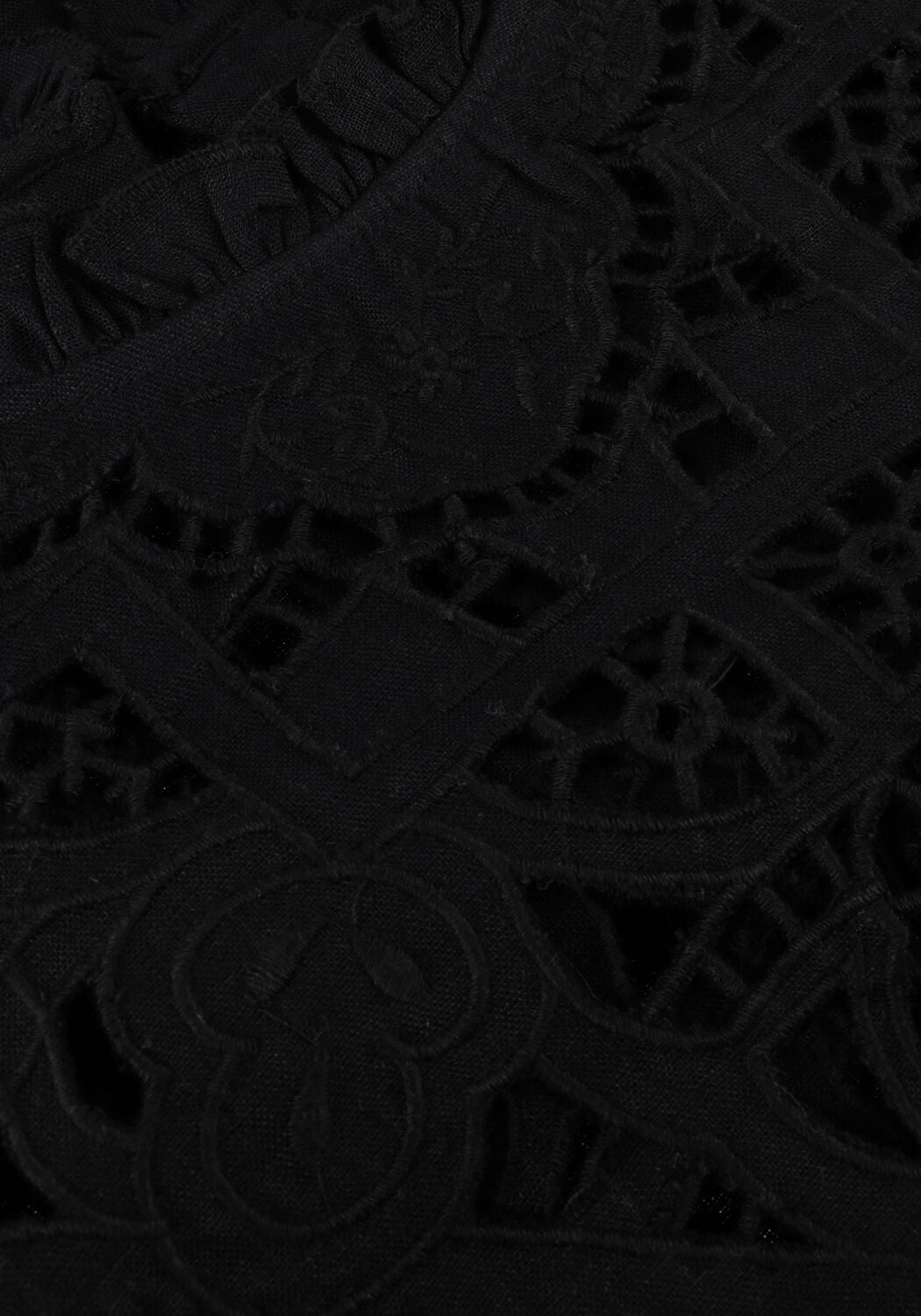 Pink Baby black Elisabetta embroidered yoke mini dress with intricate embroidery and a stylish fit.
