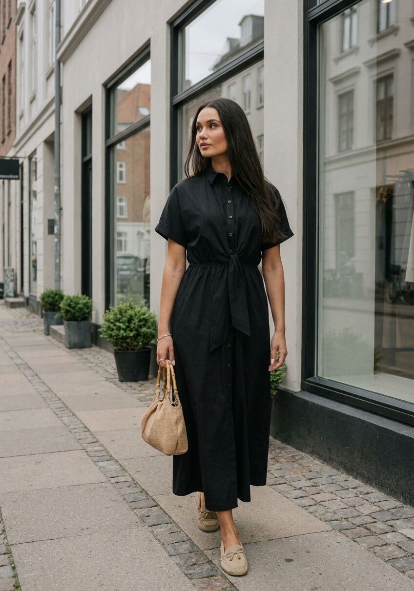 Black Celina tie-waist maxi dress by Pink Baby featuring a flowing silhouette and stylish design.