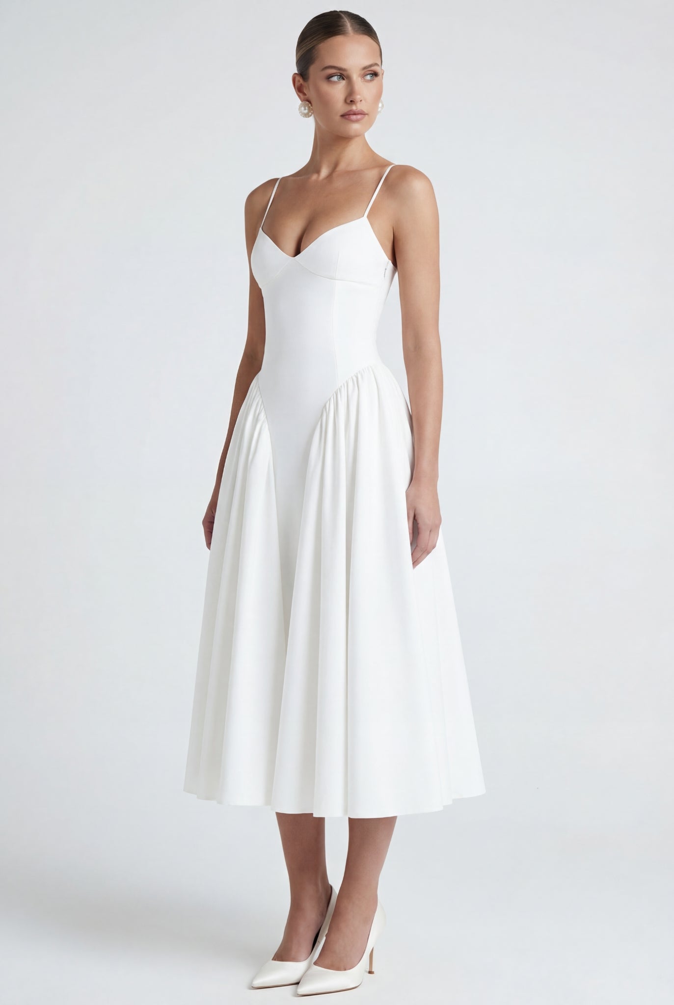 Bianca Midi Dress Ivory