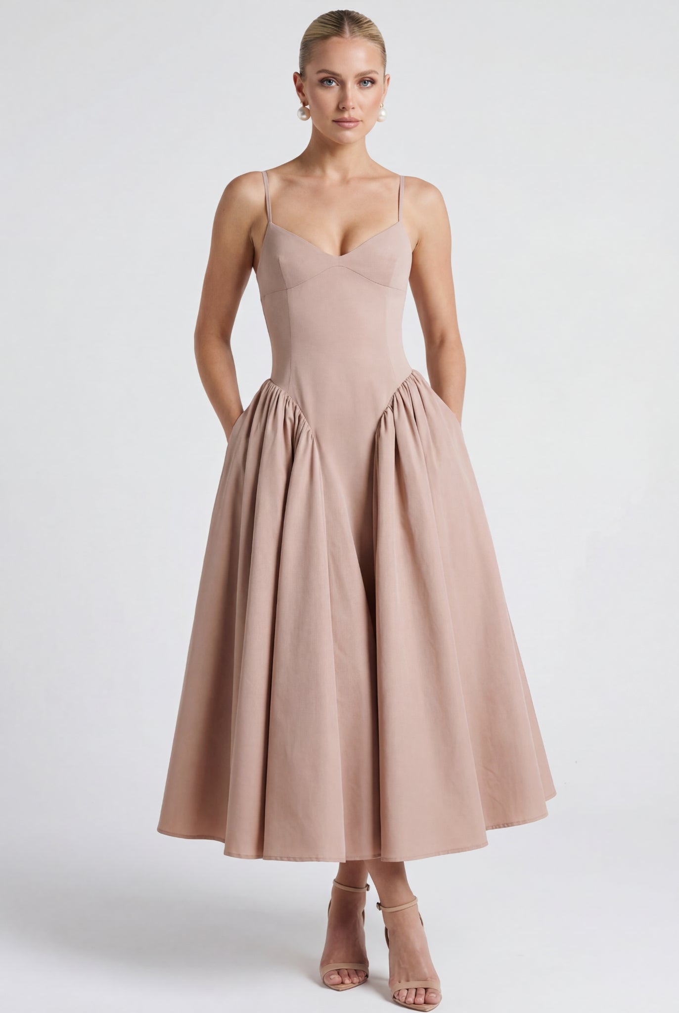 Bianca Midi Dress Clay