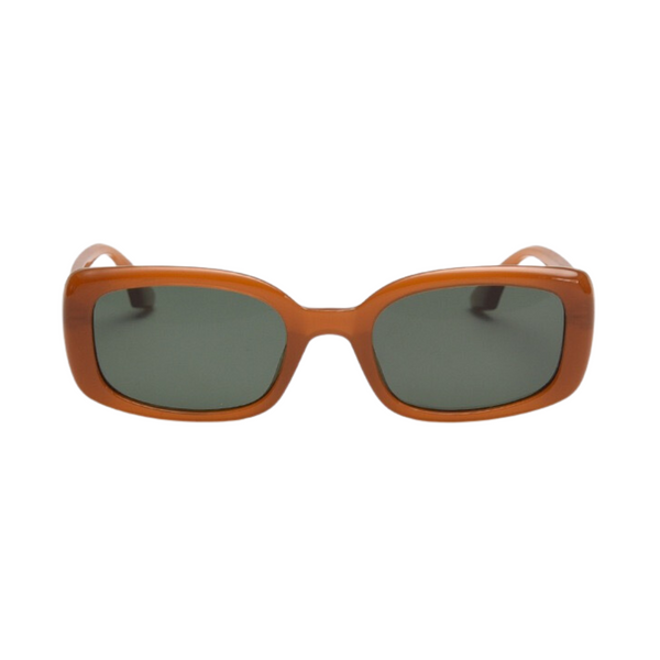 Pink Baby The Fern caramel sunglasses with round frames and tinted lenses, stylish and protective eyewear for sunny days.