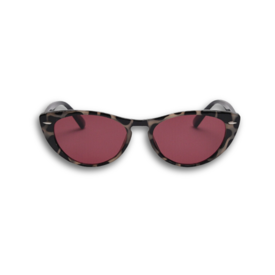 Pink Baby The Bailey tort sunglasses with round frames and dark tinted lenses, stylish eyewear for sunny days.