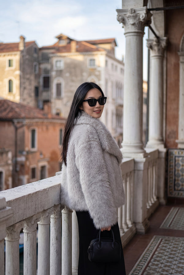 Cervinia Faux Fur Jacket Grey