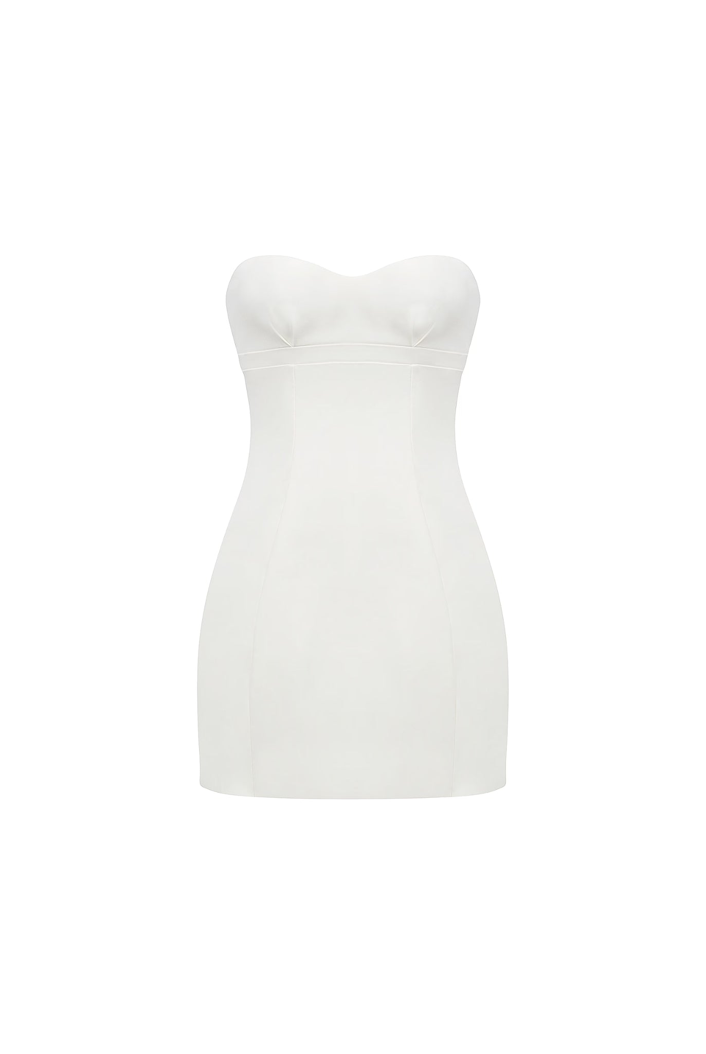 Capri Strapless Mini Dress White