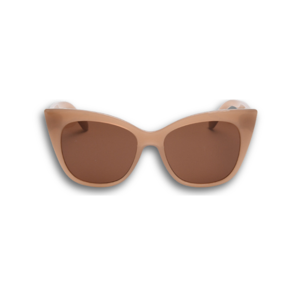 Pink Baby The Rylee cinnamon sunglasses with rounded frames and tinted lenses, stylishly displayed on a white background.