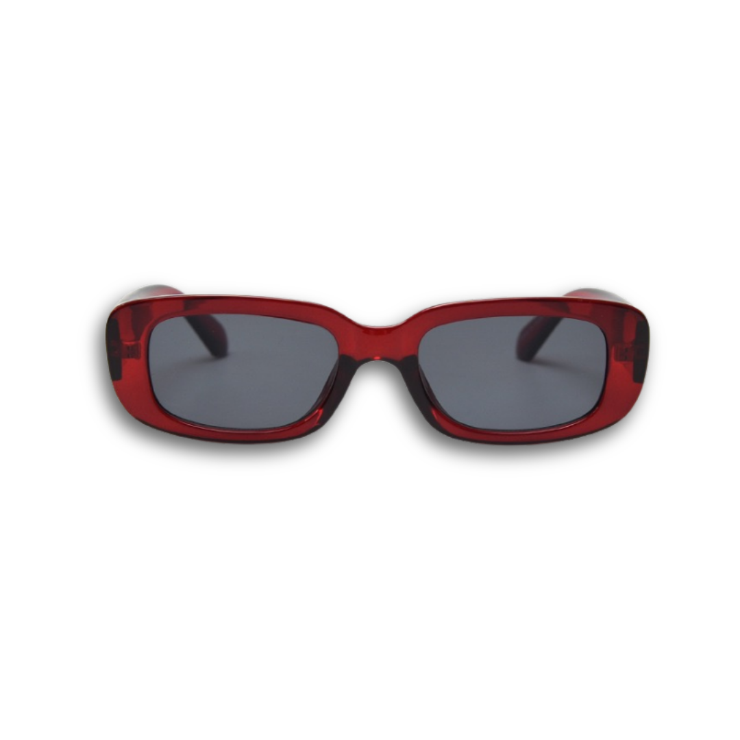 Pink Baby The Esme sunglasses with round pink-tinted lenses and slim metal frames, stylish and trendy eyewear for women.