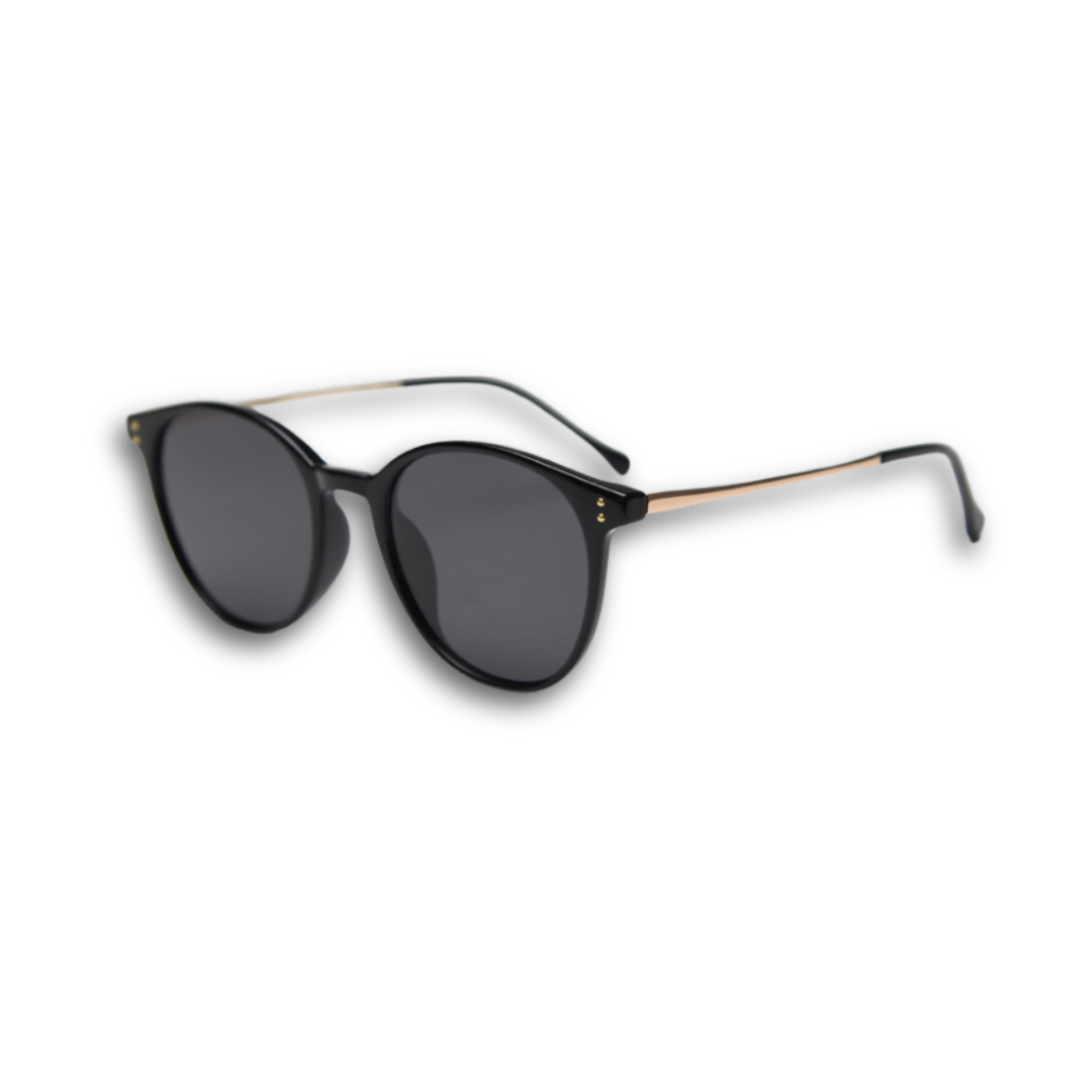 Pink Baby Avent black sunglasses with sleek frames and dark lenses, designed for stylish sun protection.