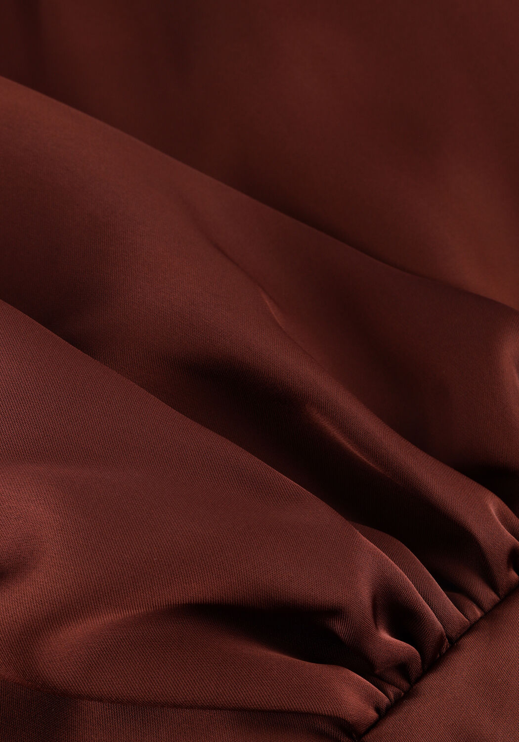 Pink Baby Aurélie open-back satin maxi dress in burgundy, featuring a flowing silhouette and elegant design.