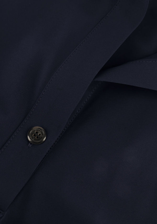 Pink Baby Valeria Relaxed Polo Midi Dress in midnight navy, featuring a casual, comfortable fit and classic polo collar.