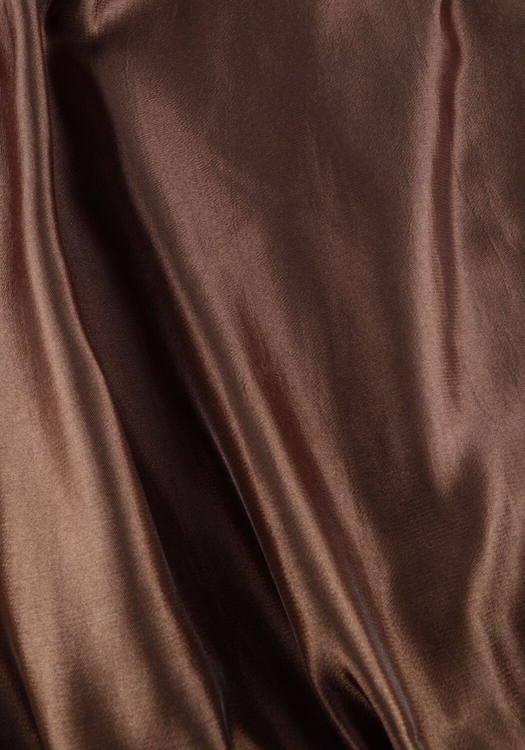 Pink Baby Valena satin mock-neck mini dress in chocolate brown, featuring a sleek fit and elegant design.