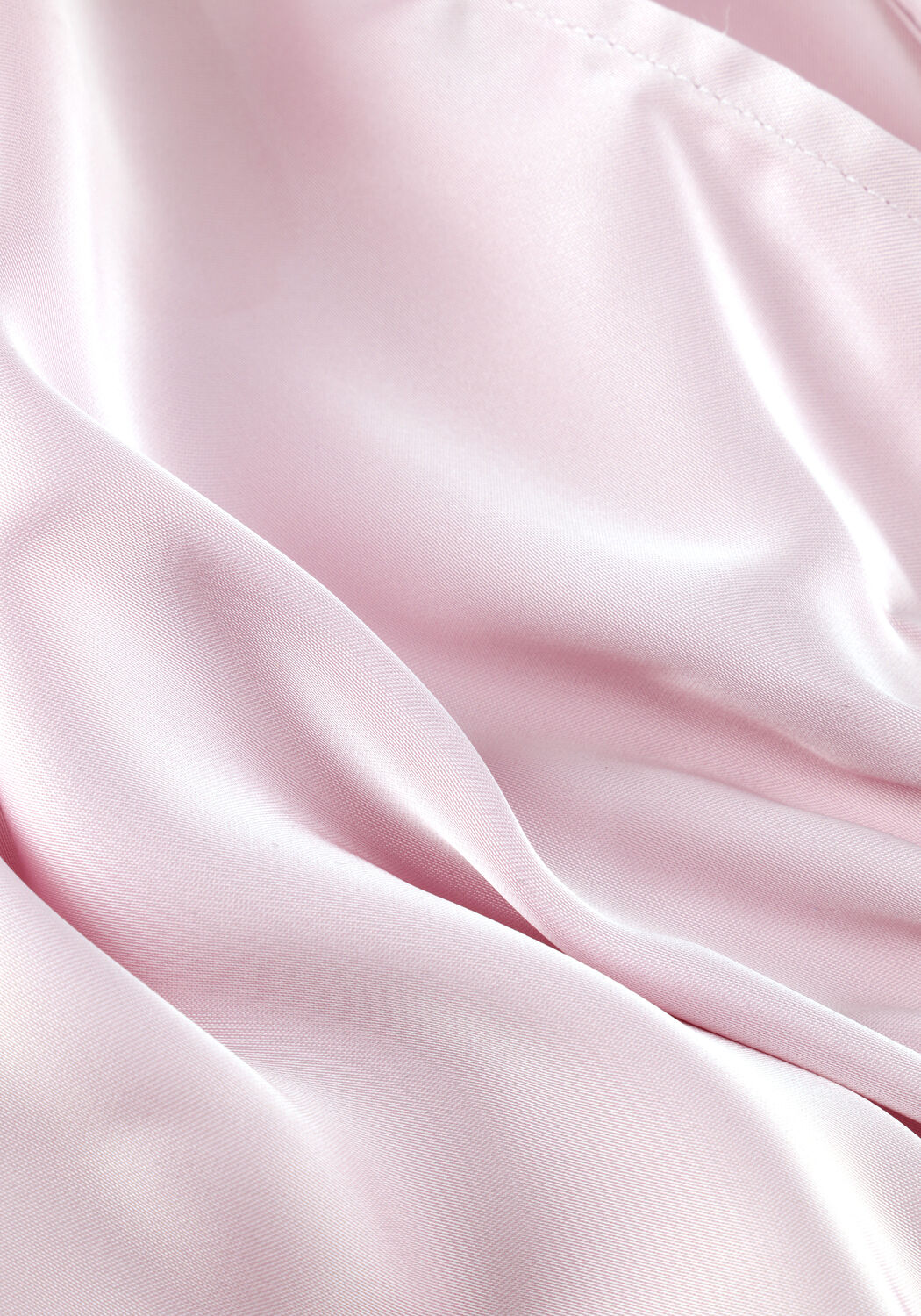 Pink Baby Juliana satin V-neck maxi dress in blush color, flowing elegant gown with a V-neckline and soft satin fabric.