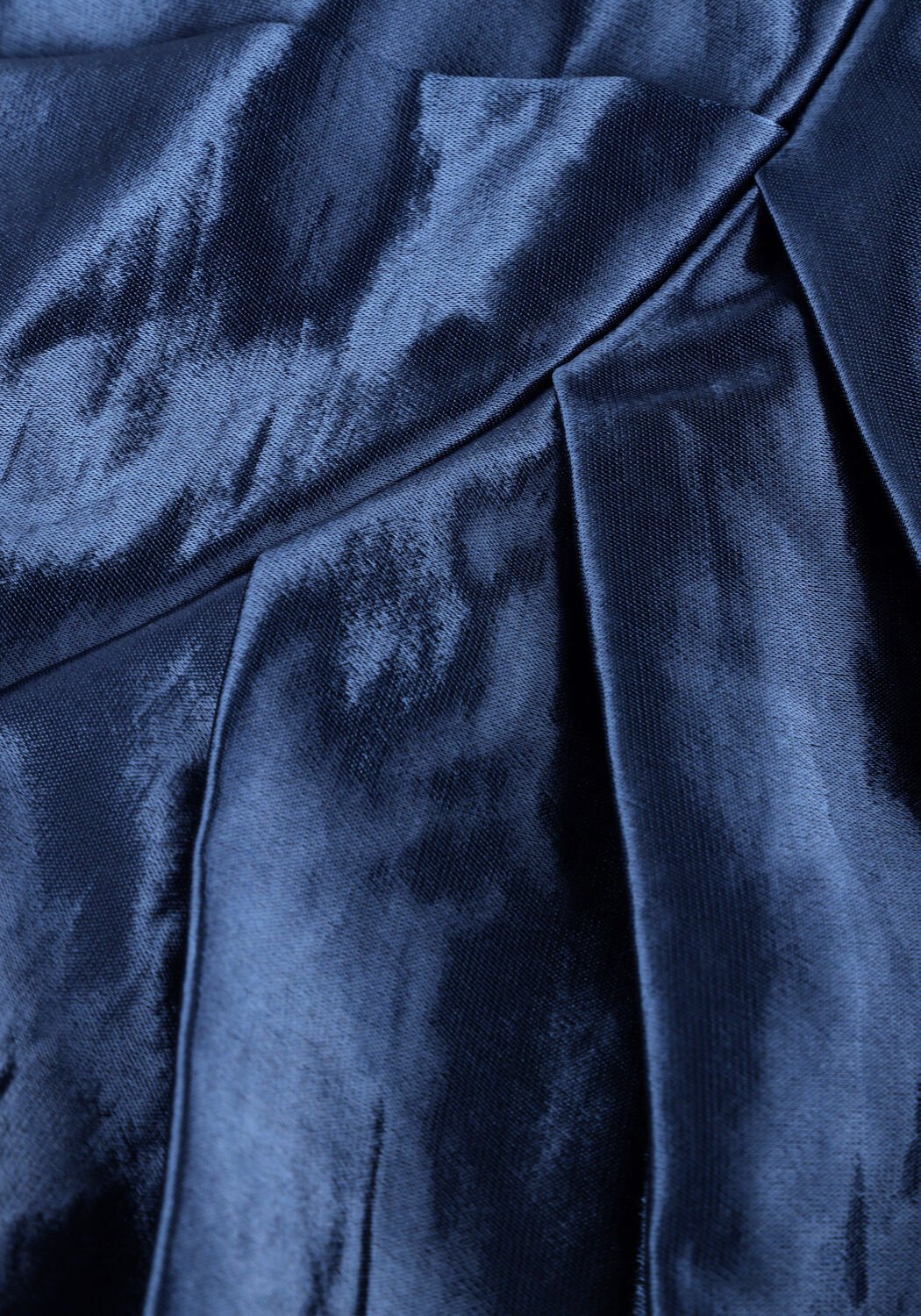 Pink Baby satin wrap mini dress in sapphire blue, featuring a fitted silhouette and elegant V-neck design.