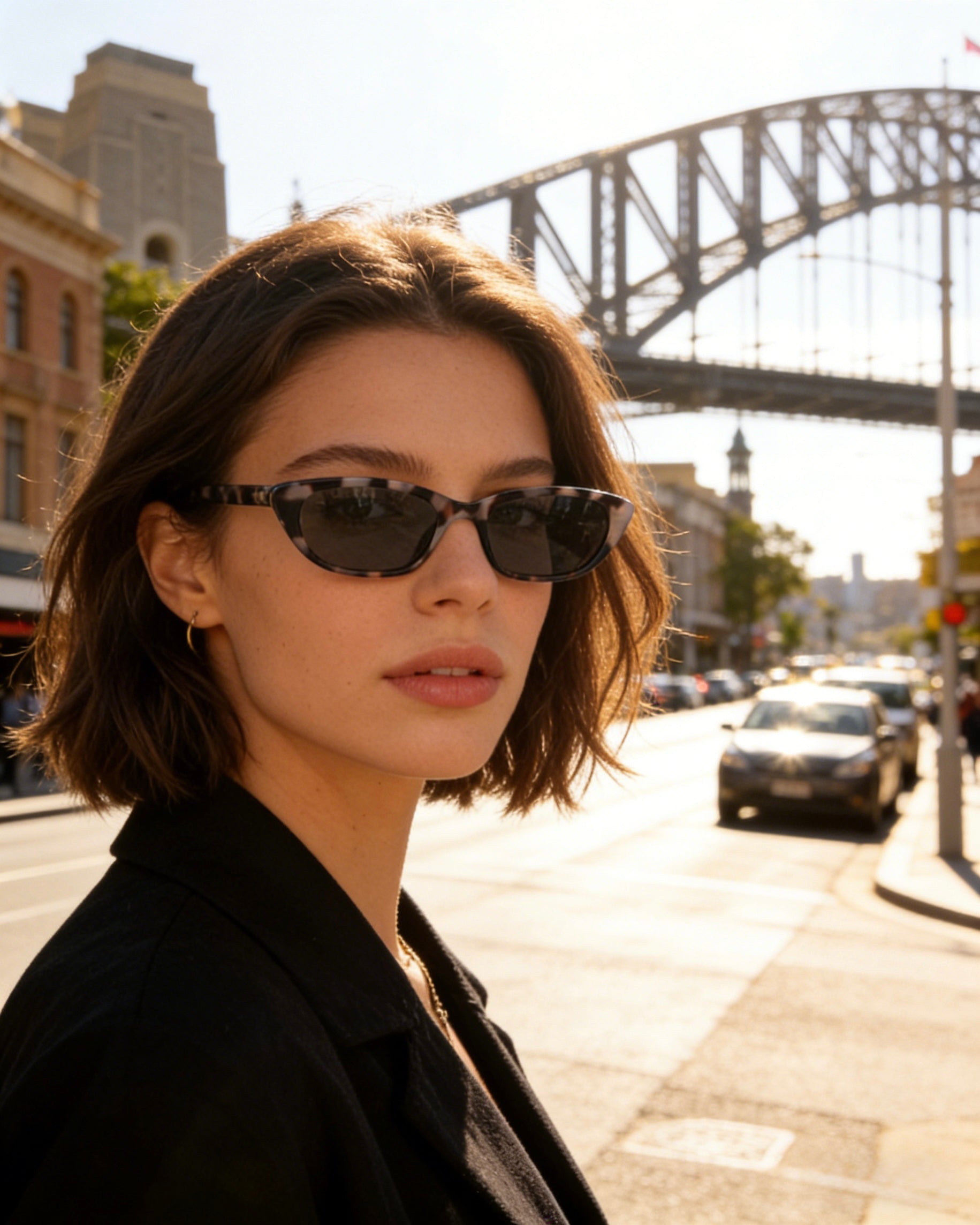 Pink Baby The Indie smoky sunglasses with rounded frames and tinted lenses, stylish accessories for sun protection and fashion.