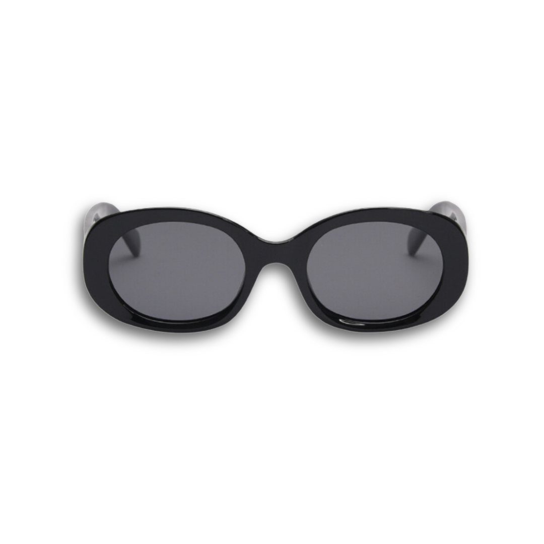 Black Pink Baby Flynn sunglasses with stylish frames and tinted lenses, designed for a fashionable look.