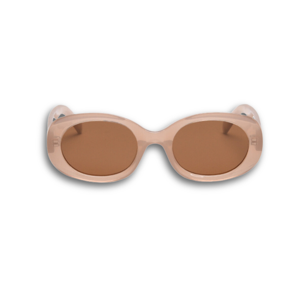 Pink Baby Flynn pink sunglasses with rounded frames and tinted lenses, stylish accessories for kids.