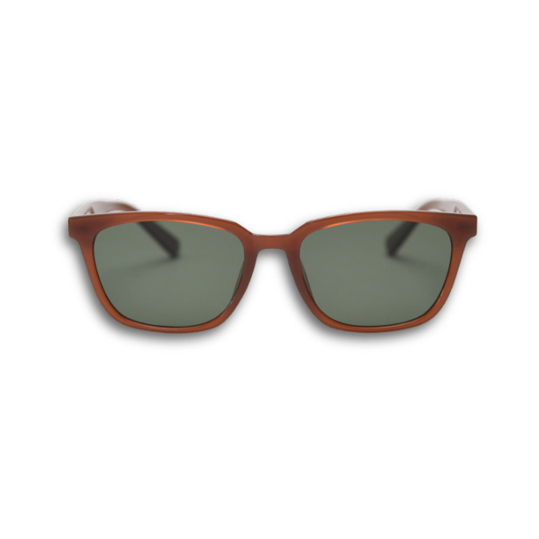 Pink Baby The Colton caramel sunglasses with rounded frames and dark tinted lenses, stylish eyewear for sun protection.