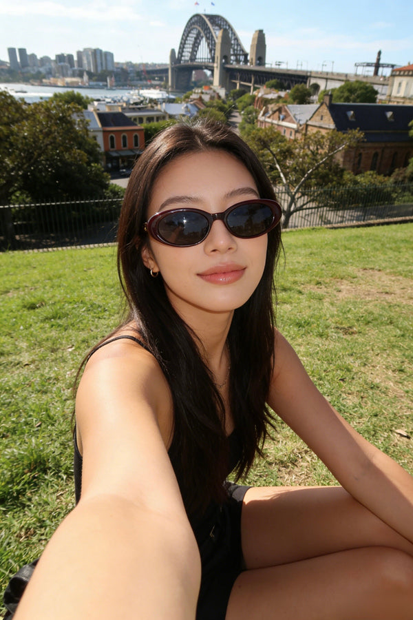 Pink Baby The Kiara hawthorn sunglasses with round tinted lenses and pink frame, stylish for women.