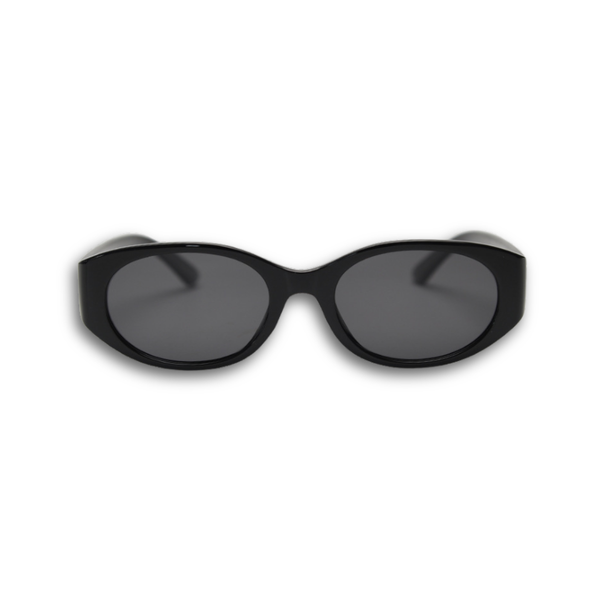 Pink Baby Kairo black sunglasses with rounded frames and tinted lenses, designed for stylish sun protection.