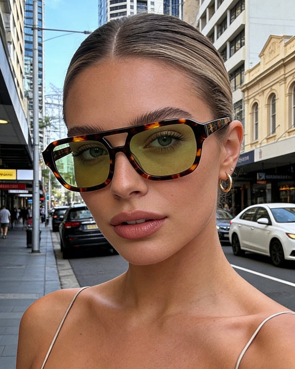 Pink Baby The Olive sunglasses with round frames and dark lenses, stylish eyewear for casual wear.