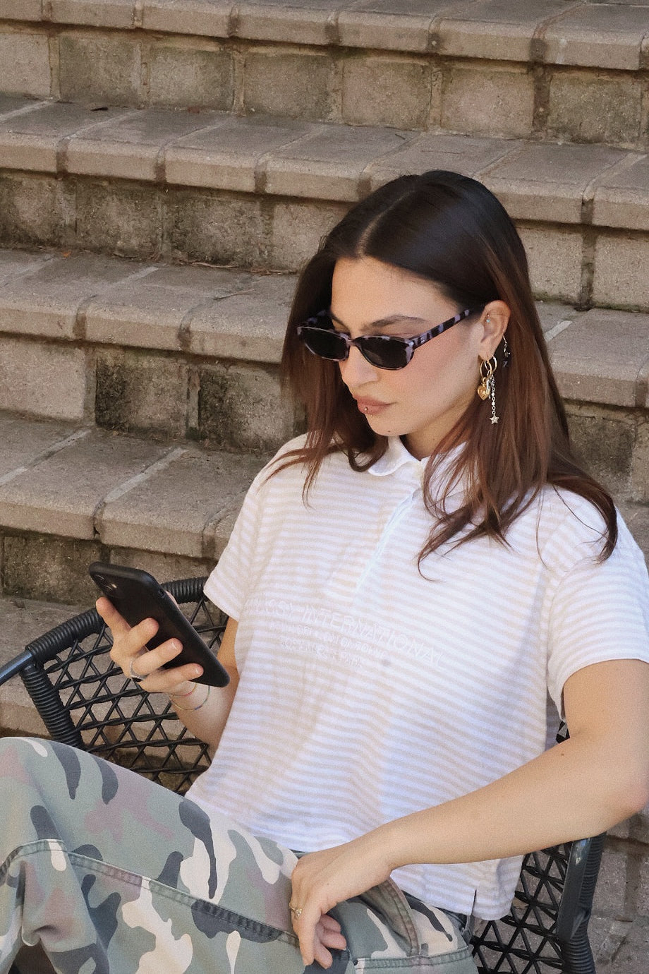 Pink Baby The Indie smoky sunglasses with round frames and tinted lenses, stylish eyewear for a trendy look