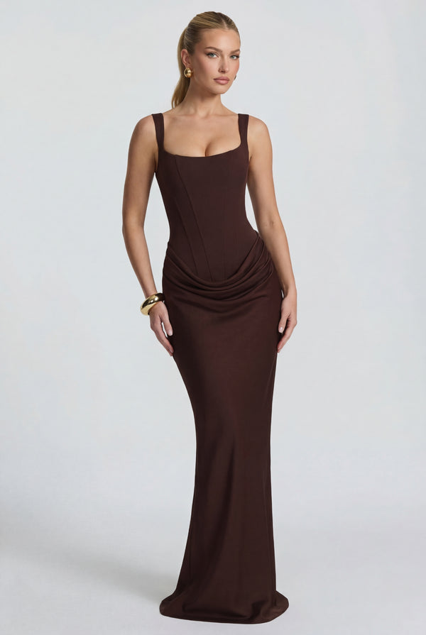 Sirena Maxi Dress Brown