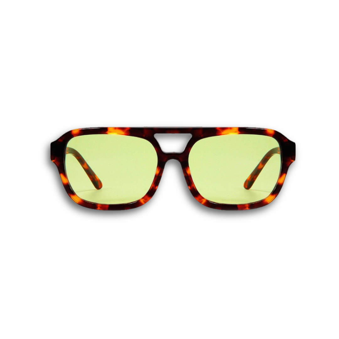 Pink Baby The Olive polarized aviator sunglasses with metal frames and dark tinted lenses.
