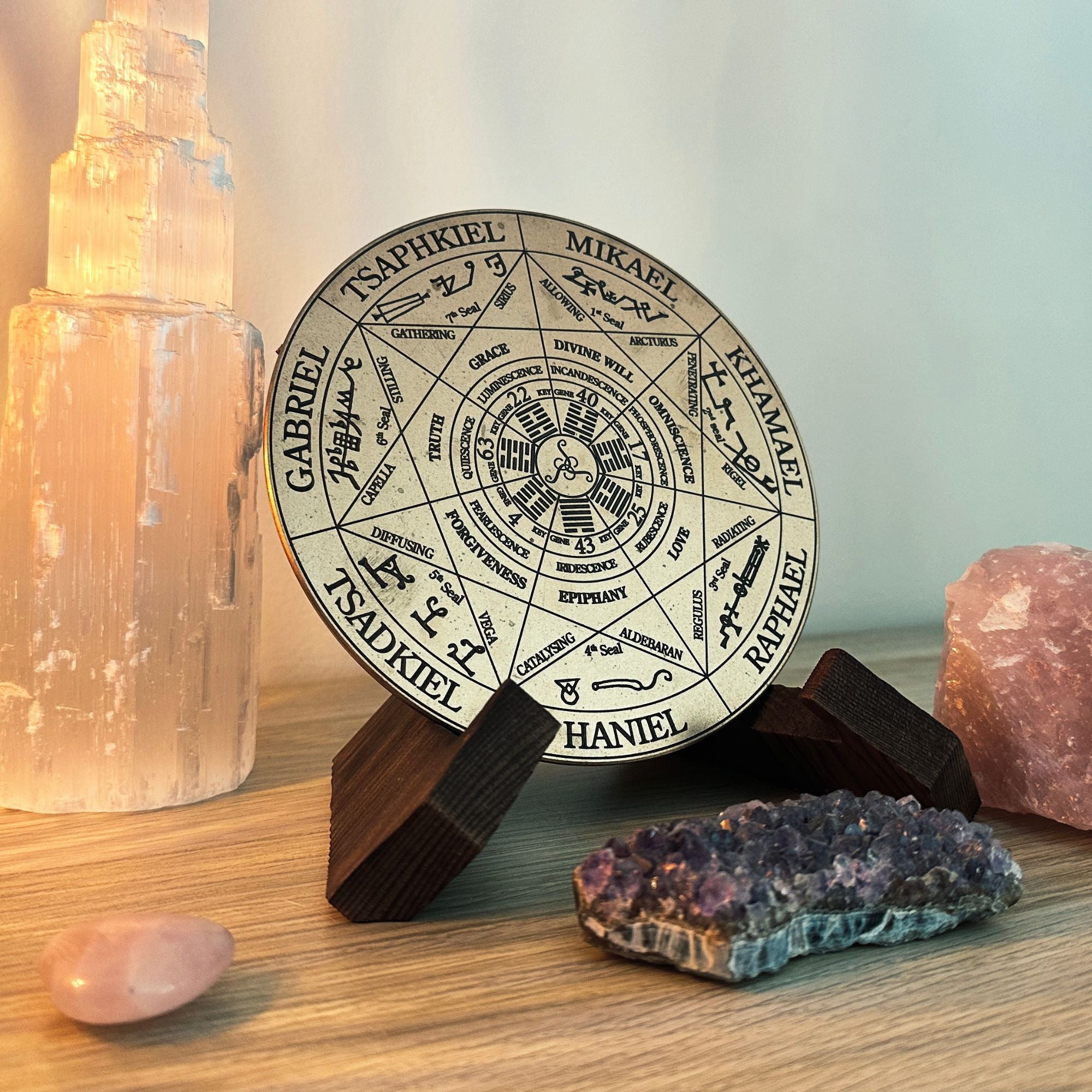 Seven Sacred Seals Angelic Mandala - Pink Baby